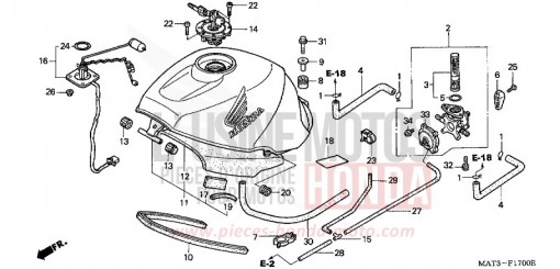 KRAFTSTOFFTANK (V/W) CBR1100XXW de 1998